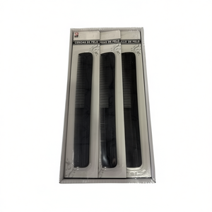 MNJ Hair Comb Set 3pcs Black Professional Styling Tool - Product Image 1