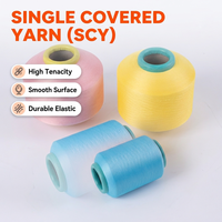 Fil de nylon simple recouvert de spandex, anti-boulochage, filé à cœur, teint OE, 20/70 30/70 40/70, pour tissage/tricotage de chaussettes