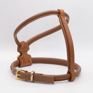 2025 nouveaux modèles harnais de chien en cuir roulé souple de haute qualité personnalisé pour petits et moyens - Product Image 2