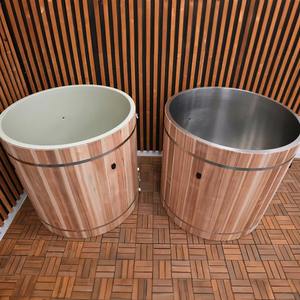 Hachillspa barilotto di terapia del freddo 304 acciaio inossidabile o PP Liner tuffo a freddo per 1 persona bagno di ghiaccio all'aperto con gradini e copertura - Product Image 5