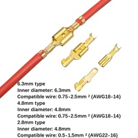 Bornes à sertir HOOYU, connecteurs de fils électriques 2,8 mm 4,8 mm 6,3 mm Faston femelle pour câbles de connexion rapide, fiches d'épissure