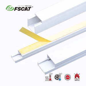 รางเคเบิลพีวีซีแบบแข็ง FSCAT, ผู้ผลิตรางเดินสายไฟตกแต่งแบบ OEM/ODM, รางเดินสายไฟแบบติดผนังแข็งขนาดสั่งทำ (UL94 V-0) - Product Image 3