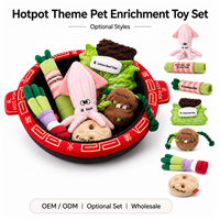 Collection de jouets en peluche interactifs et sonores pour animaux de compagnie, thème Sichuan, série Sichuan, avec fonction de dissimulation de friandises et jeu de traction