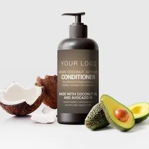 Parabens-shampoo natural Libre de sulfato, reduce la picazón del cuero cabelludo, fruncido, aguacate y champú de coco