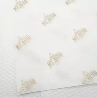 Papier de soie personnalisé avec logo 17g pour emballage cadeau / vêtements / bouquets, boîte d'emballage cadeau, papier d'emballage