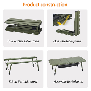 Thiết Kế Hiện Đại Chiều Cao Có Thể Điều Chỉnh Hợp Kim Nhôm Ngoài Trời Gấp Dã Ngoại Bãi Biển Vườn Bàn Chiến Thuật Cho Cắm Trại Và Thịt Nướng - Product Image 6