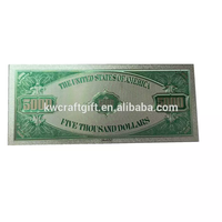 Billetes de papel de aluminio dorado para niños, sin decoloración, $5000, 24k, regalo
