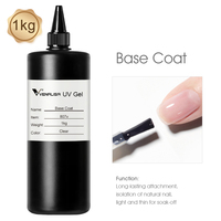 VENALISA Gel UV 1KG Base Pelliculable No-Wipe Top Coat Trempé Longue Tenue Vernis à Ongles Gel OEM Vrac 1000ml Vernis à Ongles Émail