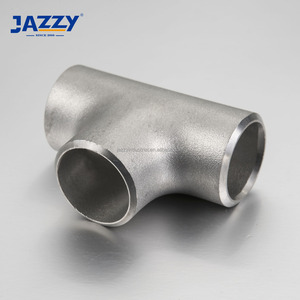 JAZZY ASME B16.9 Butt Weld <strong>Pipe</strong> <strong>Fitting</strong> <strong>Duplex</strong> Stainless Steel <strong>2205</strong> 2507 254SMO Equal Tee Stainless Steel Butt Weld <strong>Fittings</strong> - Product Image 1