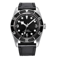 Jam Tangan Mekanik Otomatis Pria Mewah Kulit Asli Keramik Titanium Grosir Montres Saat