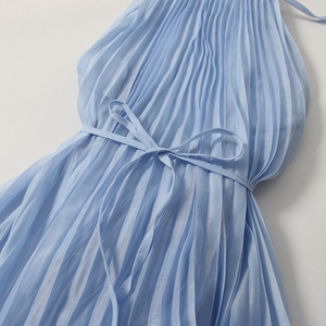 <span class=keywords><strong>Vestido</strong></span> Bettergirl 2026 para Ramadán, de lujo ligero, color <span class=keywords><strong>azul</strong></span> claro, con cuello alto y plisado. - Product Image 6