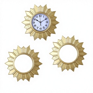 <span class=keywords><strong>Horloge</strong></span> <span class=keywords><strong>murale</strong></span> silencieuse et élégante en quartz, style nordique, avec 2 miroirs, <span class=keywords><strong>pour</strong></span> salon, vente en gros directe usine - Product Image 1