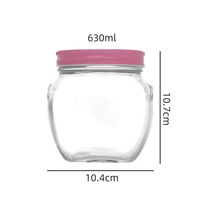 Tarro de cristal al por mayor con doble asa, tipo nido de pájaro, 80ml 100ml 150ml, hermético, para miel y mermelada, con tapa metálica de rosca, recipiente para recuerdos de boda