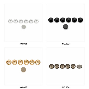 Cristales de Vidrio Planos <span class=keywords><strong>con</strong></span> Adhesivo Fuerte, Color Negro Jet y Champán, para Decoración de Ropa, Arte de <span class=keywords><strong>Uñas</strong></span>, Venta al Por Mayor - Product Image 1