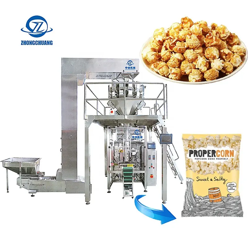 Machine d'emballage verticale à grande vitesse pour Grains de café, de manioc, de Popcorn, de bonbons, d'ensachage, de pesage, de remplissage, de scellage, pour Grains