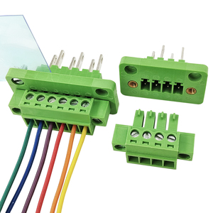 3.5mm Pitch Complete Male & Female Through-Wall Solderless <b>Terminal</b> Block Set with Flange, Tool-Free Connection, Panel Mount - Product Image 1