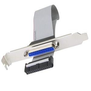 25Pin Female DB25 <strong>Parallel</strong> LPT Printer <strong>Port</strong> Bracket 26Pin Female Ribbon Cable D-Sub Connectors Product Category - Product Image 3