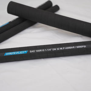 <span class=keywords><strong>Tuyau</strong></span> hydraulique à surface enveloppée noire SAE 100R12 13 <span class=keywords><strong>15</strong></span> avec raccords 4SP 4SH <span class=keywords><strong>Tuyau</strong></span> à huile haute pression - Product Image 4