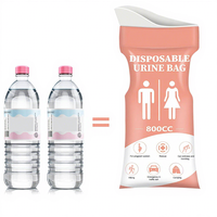 Sac à urine jetable 12/24 PCS Sacs à urine 700ML 800ML Sac urinaire portable d'urgence pour le camping les embouteillages les femmes enceintes