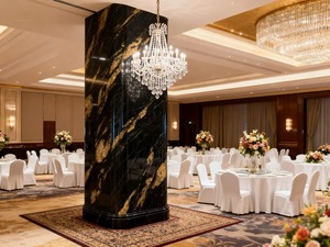 Marbre Doré Cosmique Naturel Noir aux Veines Dorées Éblouissantes pour Murs <span class=keywords><strong>D</strong></span>écoratifs Modernes de Luxe, Cuisines Extérieures Commerciales Haut de Gamme et Villas - Product Image 6
