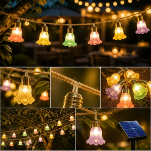 Guirlandes lumineuses décoratives en corde de jute, lumières LED féériques, blanc chaud, pour mariage, fête, décoration de la maison et du jardin - Product Image 6