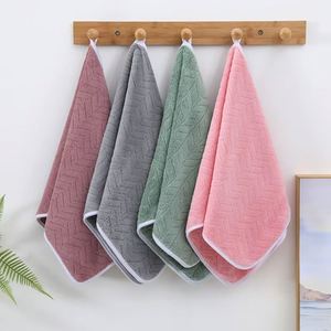 Serviette de bain en polaire corail pour hommes et femmes, séchage rapide, absorbante, couleur unie, usage domestique, non pelucheuse, tricot de coton chaîne - Product Image 4