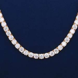 Grown Lab Created <b>Diamond</b> <b>Necklace</b> 925 Sterling <b>Silver</b> Luxury Chain for Wedding Gift - Product Image 3