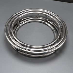 Stainless Steel Pot <b>Rack</b> Double Layer Round <b>Kitchen</b> Storage Organizer For Wok Tableware Heat Insulation Mats - Product Image 3