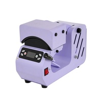 Presse à Chaud Électrique Automatique Jaune pour Casquettes, 2 Plaques Interchangeables, Interface USB, Taille de Transfert 10x16cm