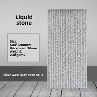 Rideau d'eau en briques pour mur en pierre artificielle en PU au design moderne pour l'extérieur, cour, piscine, hôtel, école ou table