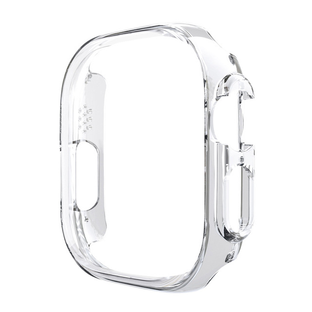 Watch case for apple Watch Ultra 2/3 49mm Hollow Hard Plastic Charm Cover Case with Screen Protector Clear Bumper