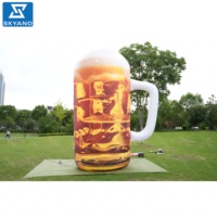 Modèle de tasse à bière gonflable géante personnalisée pour la publicité promotionnelle de festival de bière en plein air