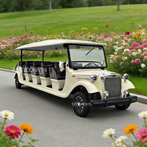 Electric White 5+1 Rows Vintage Classic Car Old Retro <b>Buggy</b> Antique Sightseeing Electric Vintage Classic Car for Adults Sale - Product Image 5