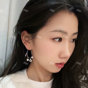 Thiết kế ban đầu vòng tròn độc đáo Saturn bóng tua thả Bông tai tiên tiến cảm giác tất cả các trận đấu gió lạnh Brass mạ vàng - Product Image 2