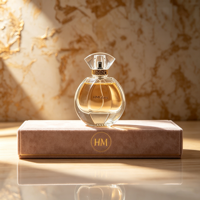 Vente en gros de flacons vaporisateurs en verre pour parfum, étanches, avec couvercle en acrylique sérigraphié, rubans, boîte cadeau personnalisée, capacité 30ml 50ml 100ml