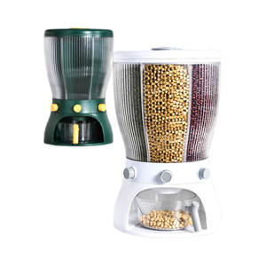 Nuevo Dispensador Giratorio de Arroz para Cocina de 10 kg, Dispensador de Cereales Gruesos de <span class=keywords><strong>4</strong></span> Compartimentos, Dispensador Automático de Cereales para Cocina, <span class=keywords><strong>Caja</strong></span> de Arroz para Cocina - Product Image 6