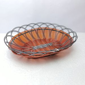 Cesta de frutas tejida a mano, contenedor redondo de mimbre para alimentos, plato para aperitivos, serie 170 - Product Image 4