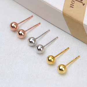 Pendientes de Aro Abiertos con Bola de Plata S925 Wenchi y Pasador de 4mm, Nuevos, 1625, Joyería Hecha a Mano con Oro Rosa, Certificado IGI, Modelo 16209 - Product Image 4