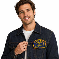 Badges tissés personnalisés avec nom, écussons tissés avec slogan sur mesure, à thermocoller pour uniformes et sacs, décoration DIY, vente en gros d'usine, OEM