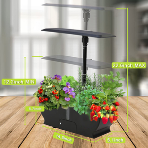 Lampe intelligente réglable pour la croissance des plantes Cuisine intérieure <span class=keywords><strong>Petit</strong></span> <span class=keywords><strong>potager</strong></span> 9 trous Système hydroponique intérieur simple - Product Image 5