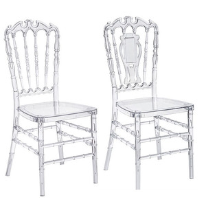 Chaise de mariage Tiffany Chiavari en résine acrylique transparente en plastique cristal durable Phoenix Napoléon - Product Image 2