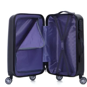 New Design Premium Durable Luggage Custom Black ABS Hard Case Travel Trolley Luggage With Singles Wheel Or 4*360 Degree Wheels