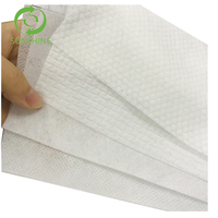 Tissu non tissé en PET biodégradable, doux pour la peau, en polyester/viscose, pour rouleaux de serviettes jetables, tissu de nettoyage