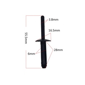 Klip Y Sujecion Automotriz <span class=keywords><strong>Premium</strong></span> PA66 kualitas baik S05 hitam OEM 15614746 klip Automotriz retainer mobil Fiffuser ventilasi keling - Product Image 3