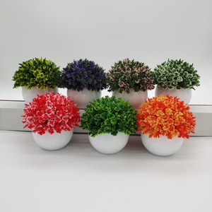 Plantas Artificiales en Maceta de Plástico, Resistentes a los Rayos UV, Estilo Simple, Decoración para el Hogar y Escritorio, Mini Bonsái, Más Vendidas - Product Image 3