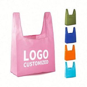 Sac de courses pliable réutilisable en polyester 210D avec logo personnalisé, écologique, sac de shopping pliable - Product Image 1