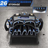 Pochette à outils pour électricien MELOTOUGH, pochette à outils pour technicien de service avec fond rigide, pochettes à outils pour électricien avec clip