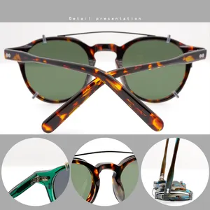 Removable Fashionable Acetate Handmade Sunglasses Polarized Clip-on Sun Glasses For Multi-purpose