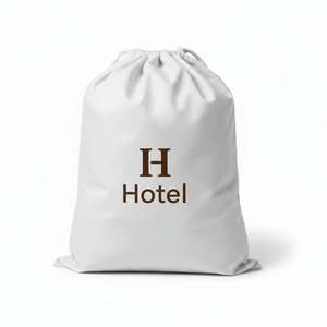 Sac à linge réutilisable pour hôtel avec logo imprimé par transfert thermique, marque OEM d'origine américaine, pour utilisation en chambre d'hôtes - Product Image 2