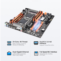 X79 Motherboard CPU Ganda LGA 2011, E-ATX Papan Utama USB3.0 SATA3 PCI-E 3.0 16X PCI-E NVME M.2 SSD Mendukung Prosesor Xeon
